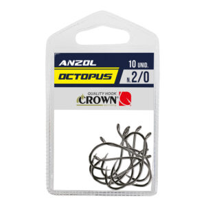 ANZOL OCTOPUS BLACK 2/0 C/10