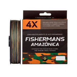 Fishermans Multifilamento Amazonica 4X Comprimento:150 m;Diametro:0.32 mm;Cor:Marrom