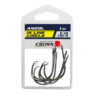 ANZOL IN LINE CIRCLE BLACK 6/0 C/06
